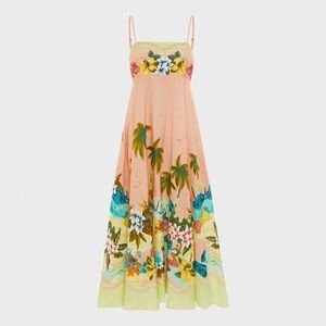 Tropical Print Maxi Dress